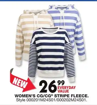 Blain's Farm & Fleet WOMEN'S CG/CG STRIPE FLEECE offer