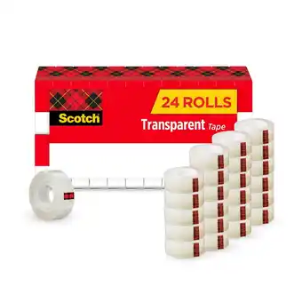 Walmart Scotch Transparent Tape, 3/4 in. x 1000 in., 24 Boxes offer