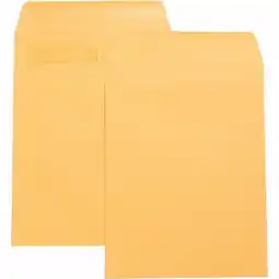 Walmart Business Source Press/Seal Catalog Envelopes Plain 9x12 100/BX Kraft 42123 offer