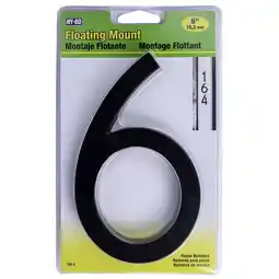 Walmart HY-KO 6 Black Floating Mount House Number 6 offer