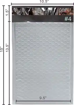 Walmart Yens 100 #4 Poly Bubble Padded Envelopes Mailers 9.5x14.5 offer