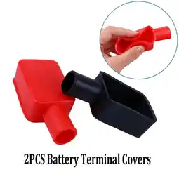 Walmart BUYISI Battery Terminal Covers Positive Red & Negative Black Flag Cable Boot Insulation offer