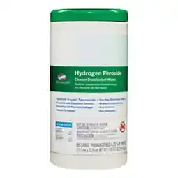 Walmart Clorox Healthcare Hydrogen Peroxide Disinfecting Wipes, 9 x 6 3/4, White, Canister Of 95 Wipes offer