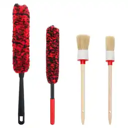 Walmart Plutput 4 PCS Car Wheel Cleaning Brushes, Small, Medium, Large Brush for Car Wheel Cleaning offer