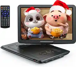 Walmart Cocobear 15.5 Portable DVD Player for Car, Kids Swivel Screen, 1080p, Black offer