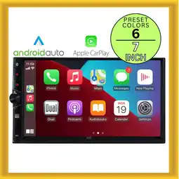 Walmart Dual DCPA723W 7 2-DIN CarPlay Android Auto Digital Multimedia Receiver offer