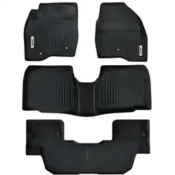 Walmart RVNI Floor Mats Liners 3D TPE Rubber All-weather for 2015-2019 Ford Explorer 1st 2nd and 3rd Row offer