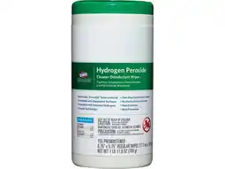 Walmart Clorox, CLO30825, Healthcare Hydrogen Peroxide Disinfecting Wipes, 155 / Each, White offer