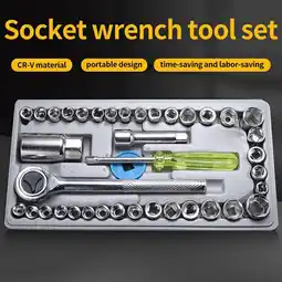 Walmart 40 Pieces of Auto Repair Tools, Car-Mounted Tools, Repair Tools, Emergency Socket Combination Wrench offer