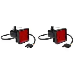 Walmart 2X Red 15 LED 2 Inch Trailer Truck Hitch Tow Haul Receiver Cover Brake Light with Pin 12V offer