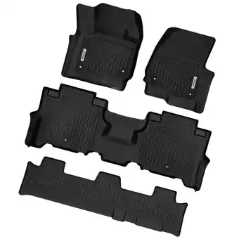 Walmart RVNI Floor Mats 3rd Row Black Rubber For 2022-2023 Jeep Wagoneer 8 Seater offer