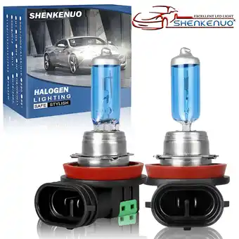 Walmart H11 Halogen Headlight Bulbs Low Beam 100W 4000LM 4200K Warm White Bright offer