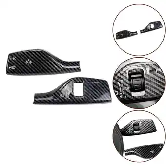 Walmart SOFEIYA Carbon Fiber Car Wiper Automotive Turn Signal Switch Cover For BMW 5 3 7 1Series offer