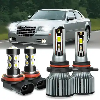 Walmart For Chrysler 300 2011-2014 LED Headlight Bulbs 9012 High/Low Beam+H11 Fog Light Kit White 4PCS offer