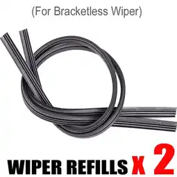 Walmart Lierteer Lierteer 2Pcs 28In Car Frame Windshield Wiper Blades Refills Windshield Replacement Strip offer