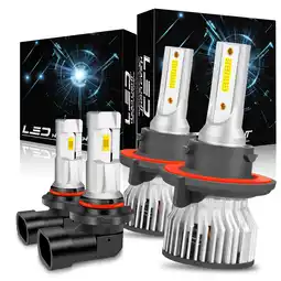 Walmart For 2006-2010 Dodge Ram LED Headlight Bulbs High Low Beam Front Fog Light Set 4pcs offer