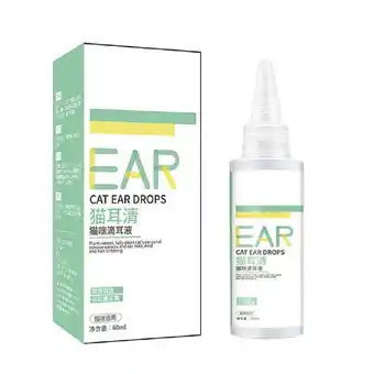 Walmart QUSENLON Pet Ear Cleaner 2.03 oz Ear Drops to Remove Ear Mites Earwax Itch for Cats offer