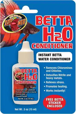 Walmart Zoo Med Aquatic Betta H2O Water Conditioner - .5 oz offer