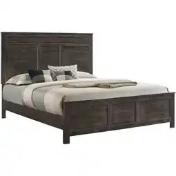 Walmart Benjara Aver Twin Size Bed, Transitional Carved Panel Design, Nutmeg Brown Wood offer