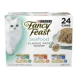 Walmart Purina Fancy Feast Classic Pate Kitten Food, Wet Cat Food, Seafood, 3 oz Cans (24 Pack) offer