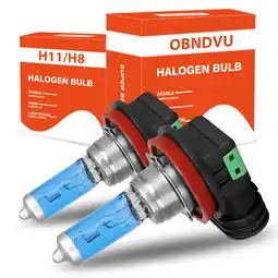 Walmart 2x H11 Halogen Car Headlight Auto Low-Beam Driving Light Bulbs Fog Lamp 100W 12V offer