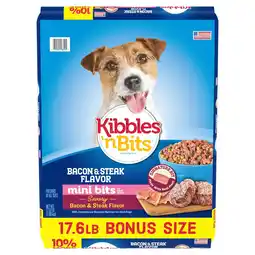 Walmart Kibbles ‘n Bits Mini Bits Bacon & Steak Flavor, Dry Small Breed Dog Food, 17.6-Pound Bag offer