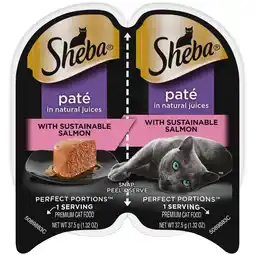 Walmart Sheba Perfect Portions Wet Cat Food Paté With Sustainable Salmon, 2.6 oz., 1 Twin-Pack Tray offer