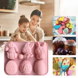 Walmart Souwang Biscuit Moulds Easter Rabbit Egg Silicone Cake Chocolate Cake Baking Abrasive offer