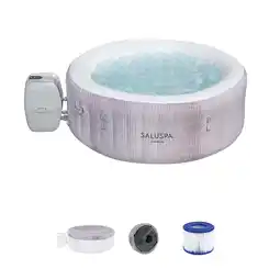 Walmart Bestway SaluSpa Cancun AirJet Inflatable Hot Tub with EnergySense Cover offer