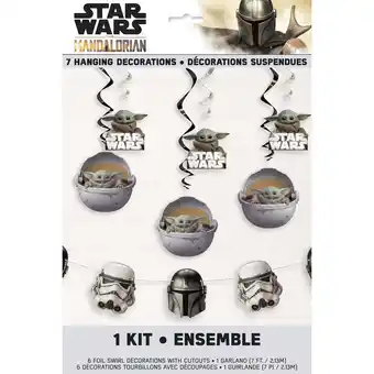 Walmart Foil and Paper Star Wars The Mandalorian The Child Baby Yoda Party Decorating Kit, 7pcs offer