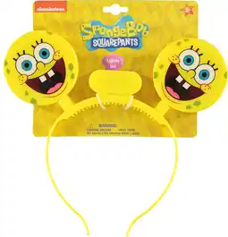 Walmart Sponge Bob molded Light Up Novelty Headband offer