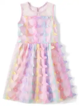 Walmart The Children's Place Girls Sleeveless Butterfly Ruffle Dress, Sizes 4-16 offer