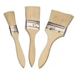 Walmart Dpityserensio 3Pc 1/2/3 Inchwooden Handle Paint Brush Barbecue Brush Waterproof Brush offer