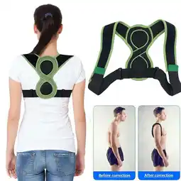 Walmart BE Adjustable Back Support Brace for Improved Posture Neck Shoulder and Spinal J5X2 offer