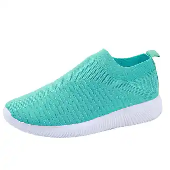 Walmart Womens Sneakers Running Shoes Mesh Soles Outdoor Women Slip on Comfortable Sports Casual (Green 5.5) offer