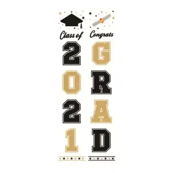 Walmart iOPQO room decor 2021 Graduation Banners Graduation Porch Sign 2021 Hanging Flags Banner home decor offer