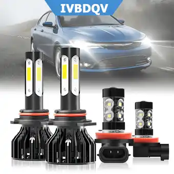 Walmart For Chrysler 200 2013 2014 2015 White 9012 LED Headlight +H11 Fog Light Bulbs 4pcs offer