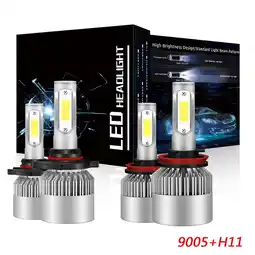 Walmart Obndvu for Toyota 4Runner 2006-2020 LED Headlight 9005 High+H11 Low Light White Bulbs Kit 4pcs offer