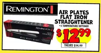 Ollie's REMINGTON AIR PLATES FLAT IRON STRAIGHTENER offer