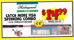 Ollie's CATCH MORE FISH SPINNING COMBO offer