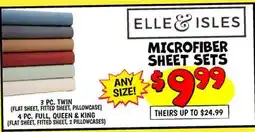 Ollie's ELLE & ISLES MICROFIBER SHEET SETS offer