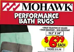 Ollie's MOHAWK PERFORMANCE BATH RUGS offer