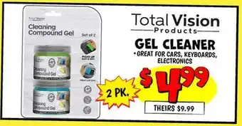 Ollie's TOTAL VISION PRODUCTS GEL CLEANER offer