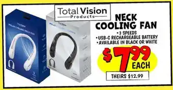 Ollie's TOTAL VISION PRODUCTS NECK COOLING FAN offer