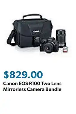 Sam's Club Canon EOS R100 Two Lens Mirrorless Camera Bundle offer