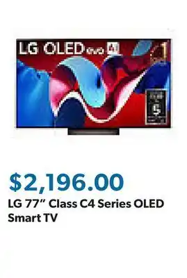 Sam's Club LG 77 Class C4 Series OLED Smart TV offer