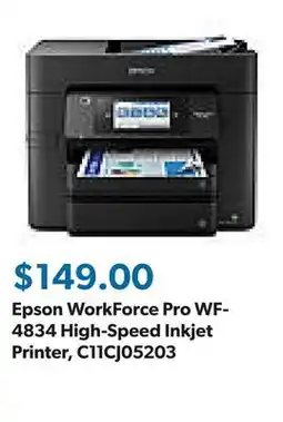 Sam's Club Epson WorkForce Pro WF-4834 High-Speed Inkjet Printer, C11CJ05203 offer