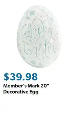 Sam's Club Member's Mark 20 Decorative Egg offer