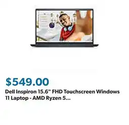 Sam's Club Dell Inspiron 15.6 FHD Touchscreen Windows 11 Laptop - AMD Ryzen 5 - 8GB RAM - 512GB SSD offer