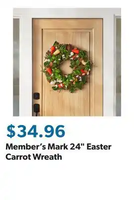 Sam's Club Member's Mark 24 Easter Carrot Wreath offer